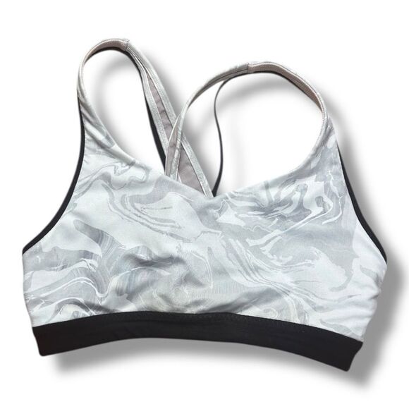 Athleta Gray and Black Sports Bra Racerback Design Sz S - Picture 1 of 8